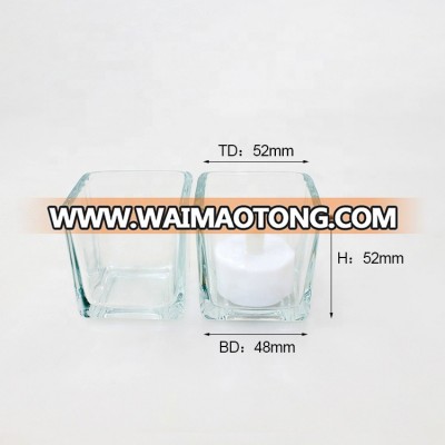 Modern Votive Scented Candles Square Crystal Candle Containers