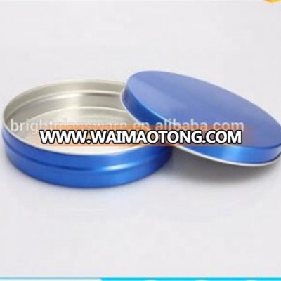 Manufacturer customized cosmetic packaging colorful aluminum tin with screw top