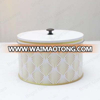 Cheap wholesale metal round scented aluminum candle tin with lids