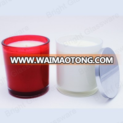 customized scented candle in glass candle holder with metal candle lid wholesale